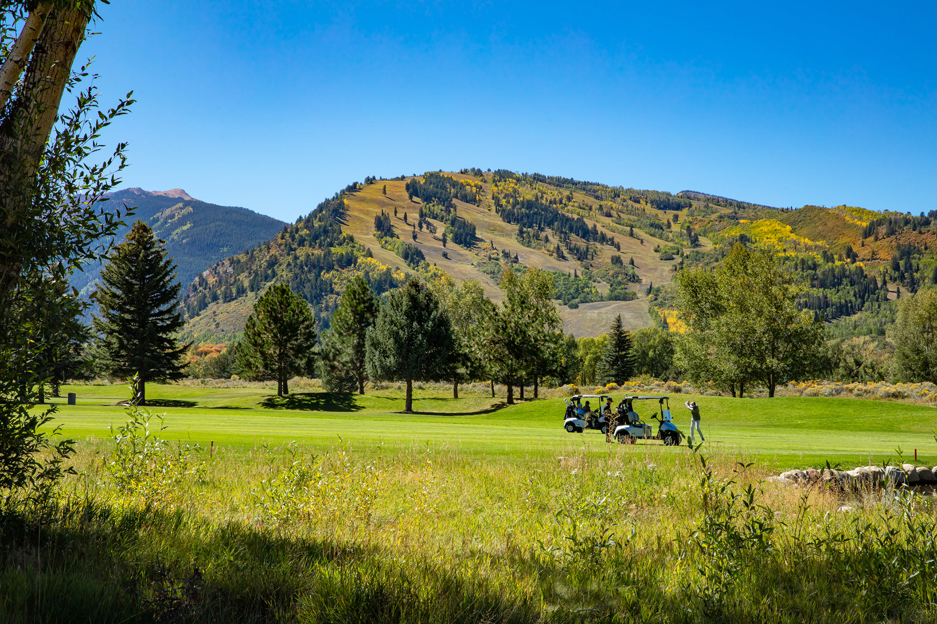 Aspen golf course in autumn